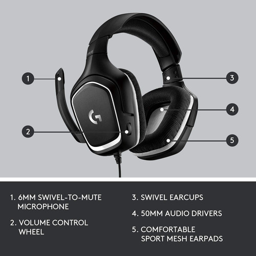 Logitech G332 Se Auriculares De Juegos Estéreo Para Pc, Ps4,