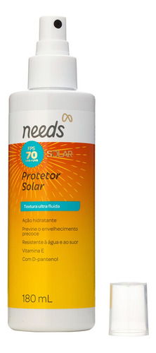 Protetor Solar Needs Fps 70 Spray Suave 180ml