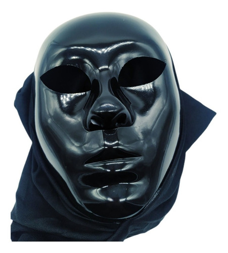 Mascara Preta Sem Face Black Piano Fantasma Festa Haloween