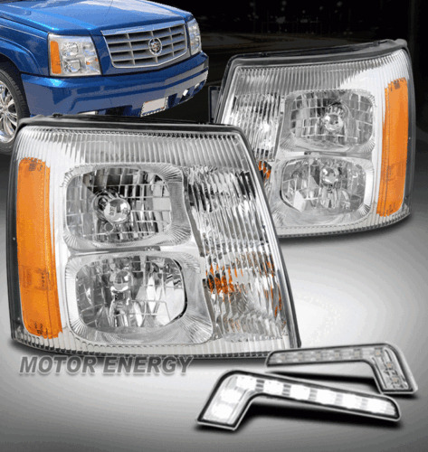 For 02 Cadillac Escalade Base/ext Chrome Halogen Headlig Nnc