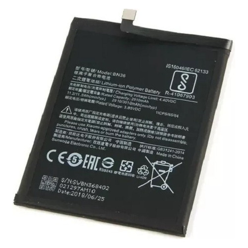 Bateria Para Bn36 Xiaomi Redmi Mi 6x Mi A2