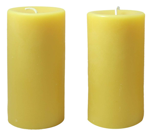 Candlestock Vela De Pilar De Cera De Abeja Natural Hecha A M