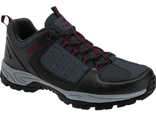 Zapatillas Topper Outdoor Vulcano Gris Con Rojo Abc Deportes