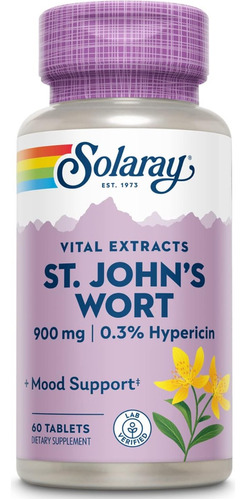 Hierba De San Juan 900 Mg Solaray 60 Tabletas