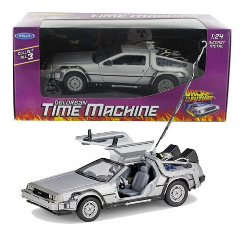 Auto Volver Al Futuro Delorean Metal 1:24 Welly Mundo Manias