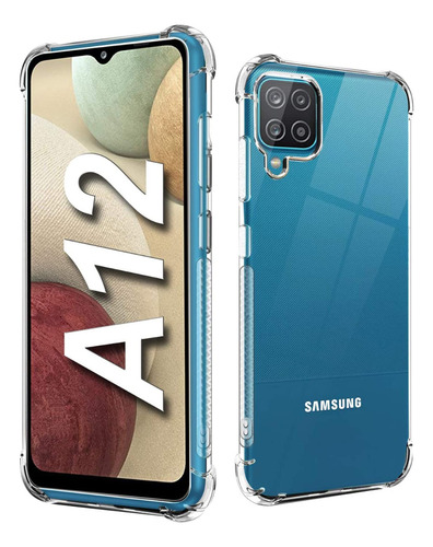 Carcasa Para Samsung A12 Antigolpes Reforzada Transparente