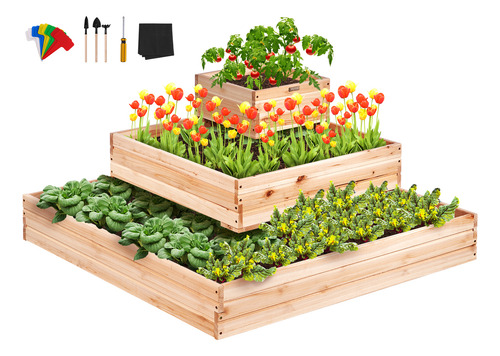Vevor Cama De Jardín De Madera 44.5 X 44.5 X 20.1 PuLG