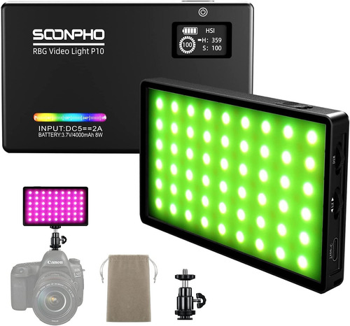 Luz De Video Led Rgb, Luz De Cámara Led A Todo Color, ...