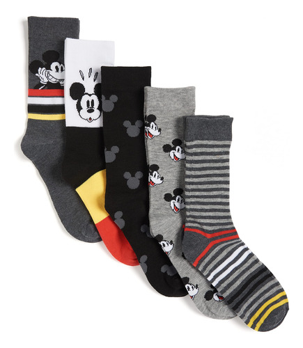 Paquete De 5 Calcetines Mickey Mouse Para Hombre