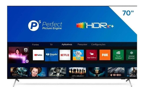 Imagem 1 de 5 de Smart Tv Philips 7600 Series 70pug7625/78 Led 4k 70 220v - 240v
