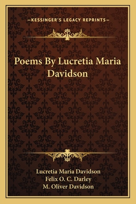 Libro Poems By Lucretia Maria Davidson - Davidson, Lucret...