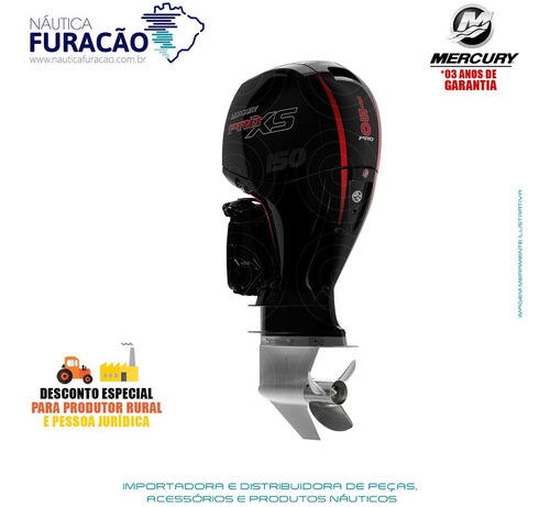 Motor De Popa Mercury 4 Tempos 150hp L 3.0l Efi Pro Xs