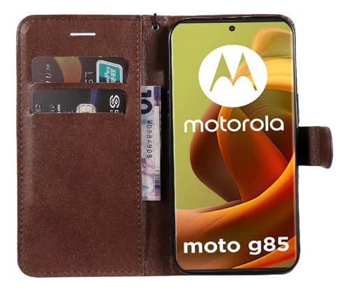 Funda Abatible Para Motorola Moto G85 Cartera De Negocios