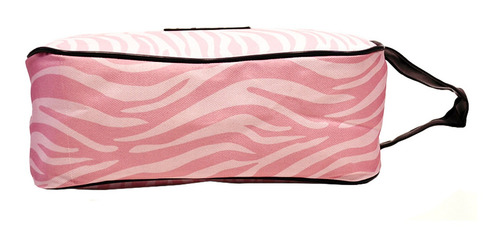 Imagen 3 de 4 de Neceser Organizador Cosmeticos Cebra Rosa