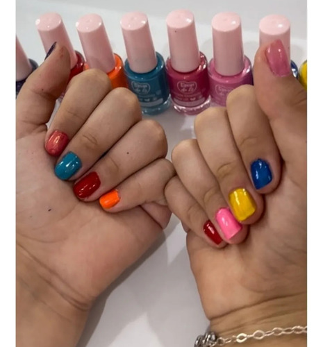 Esmaltes Infantis Turma Da Lú Kit Com 5 Cores À Base De Água