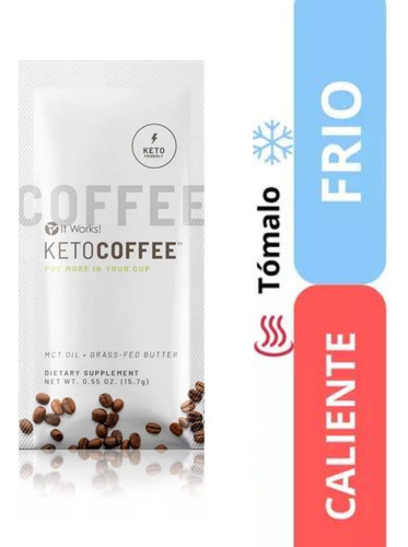 Keto Coffee, Café Instantáneo. 1 Sobre, 15.7 Gr. It Works 