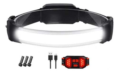 Linterna Led Recargable De Cabeza 1500 Lúmenes 260° Amplio