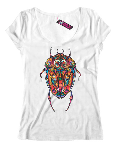 Remera Mujer Escarabajo Hindu Egipcio Insecto Ca63 Dtg