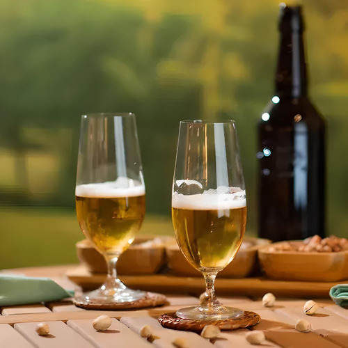 Kit 6 Taças Cerveja Cristal Titânio Bohemia Roberta 380ml