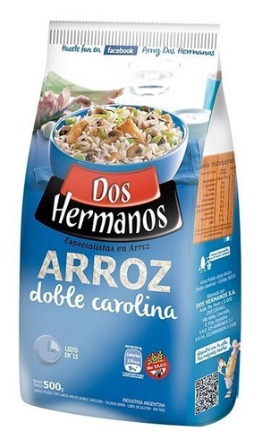Pack X 10 Arroz Dos Hermanos Doble Carolina X 500 Grs