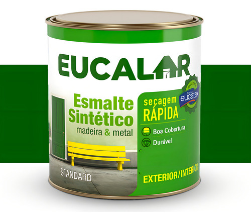 Tinta Esmalte Sintético Eucalar Verde Folha 900ml Eucatex