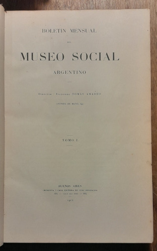 Boletin Social Del Museo Argentino Tomo 1 1912 C4