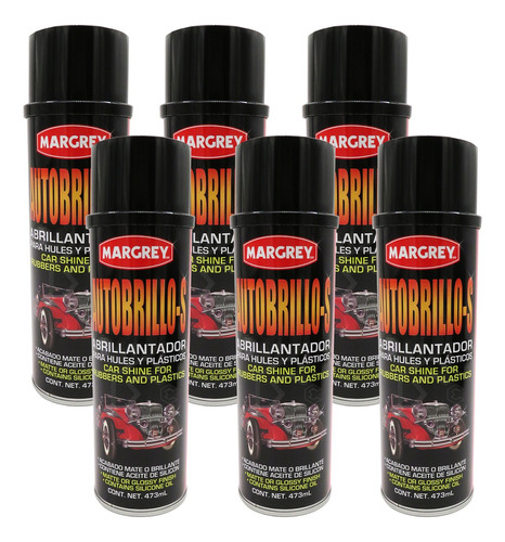 6 Abrillantador Plasticos Autobrillo S Aerosol 473ml Margrey