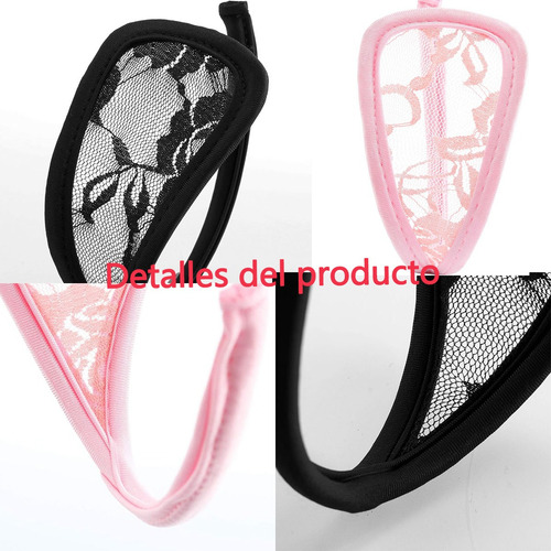 4pz Sexy Tanga Invisible C String Lencería Mujer Encaje Flor