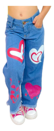 Calça Wide Leg Pantalona Infantil Menina Luxo - 2 Ao 10