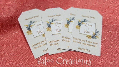 Imagen 2 de 8 de Tags Etiquetas Personalizadas Arcoiris X10