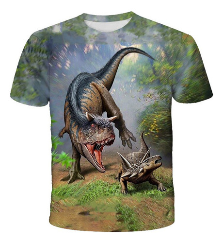 Playera Con Estampado De Dinosaurios Tyrannosaurus Para Niñ