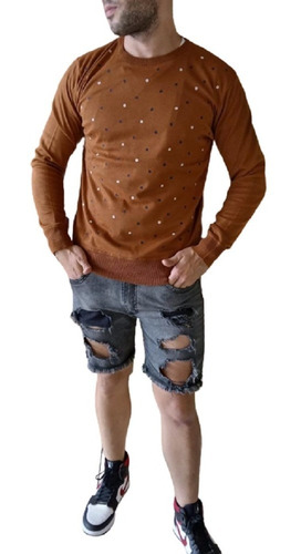 Sweater Hilo Hombre Bordado Art4309