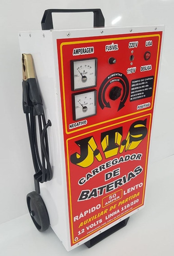 Imagem 5 de 10 de Carregador De Bateria Automotivo 50a C/ Aux. Partida Jts-002