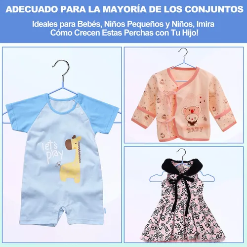 30 Ganchos Para Ropa Perchas De Acero Inoxidable Sólida Niño