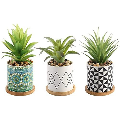Artificial Succulent Plants Fake Pineapple In Pots Arti...