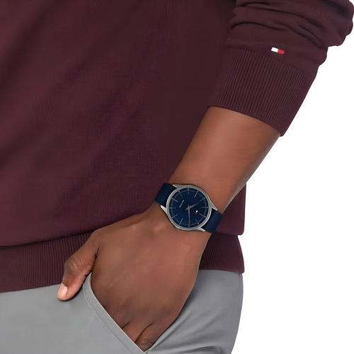 Reloj Tommy Hilfiger Hombre Adrian 1710467 Cuero Azul