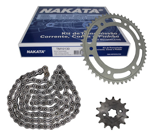 Kit Corrente Coroa Pinhão Honda Nxr Bros 150 2013 Nakata