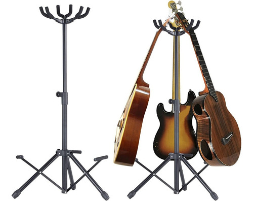 Atril Soporte 3en1 Portátil Guitarra Acústica Eléctrica Bajo