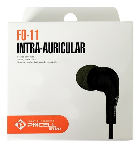 Imagem 1 de 2 de Fone De Ouvido Fo-11 Pmcell (com 2 Unidades)