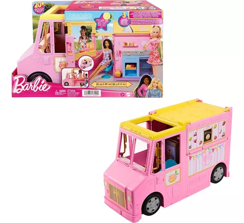 Veículo Barbie - Caminhão com Área Externa - Food Truck da Barbie