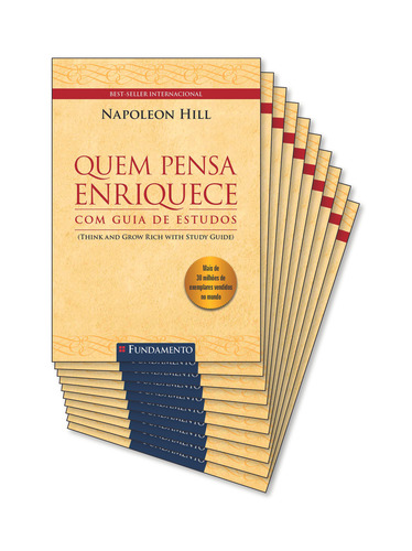 Kit 10 Livros - Quem Pensa Enriquece Com Guia De Estudos