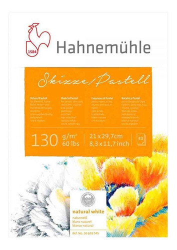 Bloque Hahnemuhle Skizze/Pastell, 130 g/m2, A4, 30 hojas