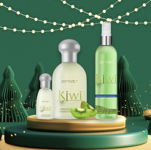 Set Fragancia Y Loción Refrescante Kiwi Zermat Unisex