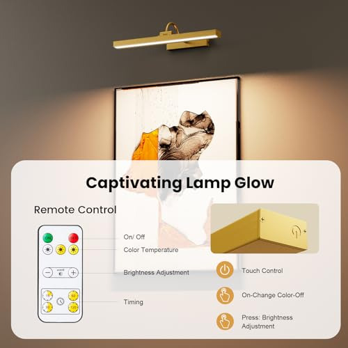 Lámparas De Pared Recargables 15.7 Temporizador Control Remo
