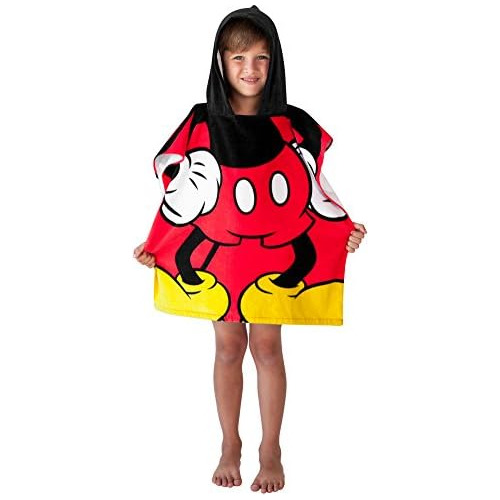 Toalla Mickey Mouse Poncho Capucha Baño Playa Infantil