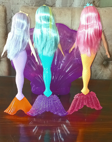 Muñecas Barbie Sirenas X3 Mattel 2023 (Usado)
