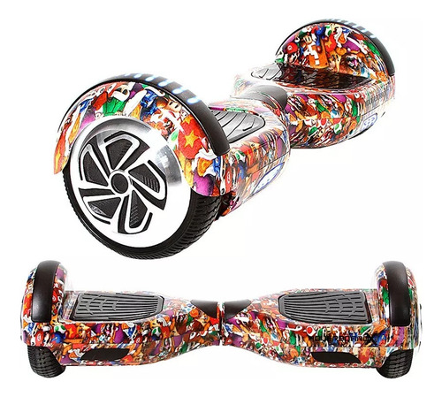 Esqueite Elétrico 6,5 Super Mario Hoverboard Led