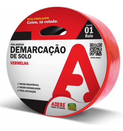 Fita Demarcacao Solo 852i/s 50mmx30m Vermelho Adere