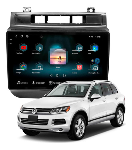 Multimidia Aikon Fóton G3 Touareg 2011 Acima 12+256gb 2k 9p