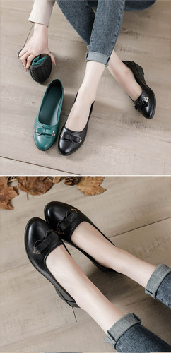 Mocasines Casuales Para Mujer Zapatos De Cuero Cómodos